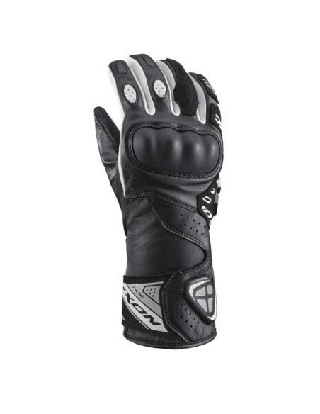 Manusi femei Racing vara piele Ixon model Thund LS culoare: negru/alb - degete tactile