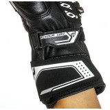 Manusi femei Racing vara piele Ixon model Thund LS culoare: negru/alb - degete tactile