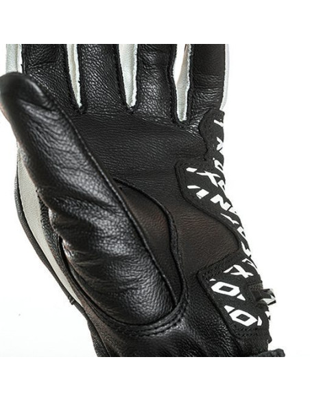 Manusi femei Racing vara piele Ixon model Thund LS culoare: negru/alb - degete tactile