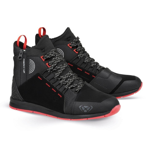 Ghete moto Urban barbati All Season Ixon model Freaky WP MS culoare: negru/rosu/alb (100% waterproof)