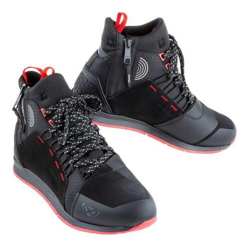 Ghete moto Urban barbati All Season Ixon model Freaky WP MS culoare: negru/rosu/alb (100% waterproof) 2