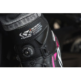 Ghete moto Roadster femei All season Ixon model Ranker WP LS culoare: negru/alb/fuchsia (roz) (100% waterproof)