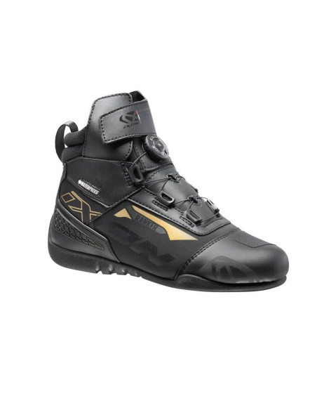 Ghete moto Roadster femei All season Ixon model Ranker WP LS culoare: negru/gold (auriu) (100% waterproof)