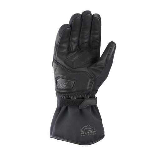 Manusi barbati Touring/Adventure Mid-season textil/piele Ixon model Drizzle MS culoare: khaki/negru – degete tactile (manusi lun 2