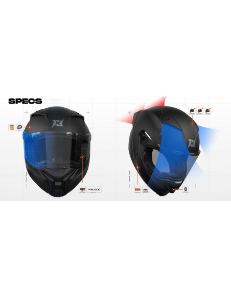 Casca integrala Axxis Fenix A12 gri mat - tip viziera: MT-V-31B - DKS429