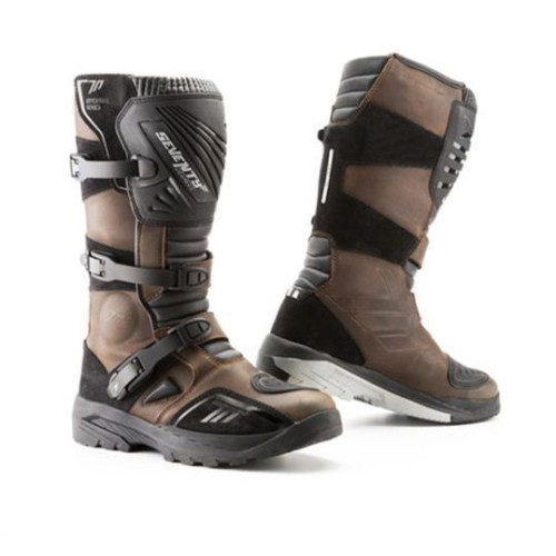 Ghete (cizme) moto Adventure (Touring) Unisex Seventy model SD-BA4 culoare: maro
