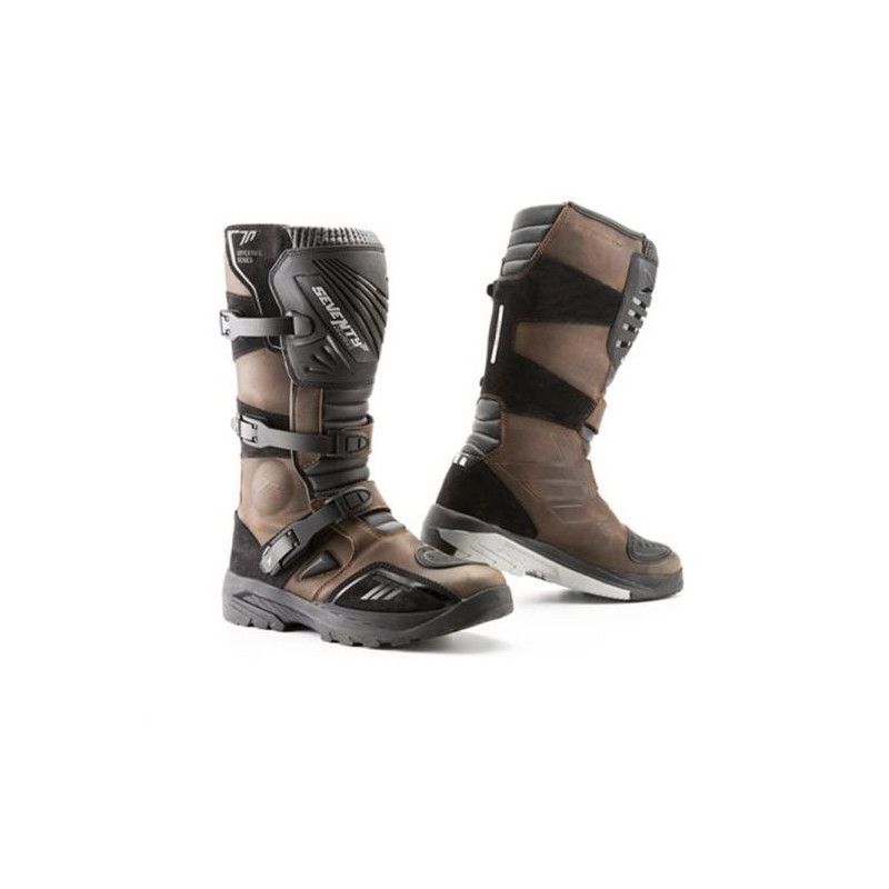 Ghete (cizme) moto Adventure (Touring) Unisex Seventy model SD-BA4 culoare: maro