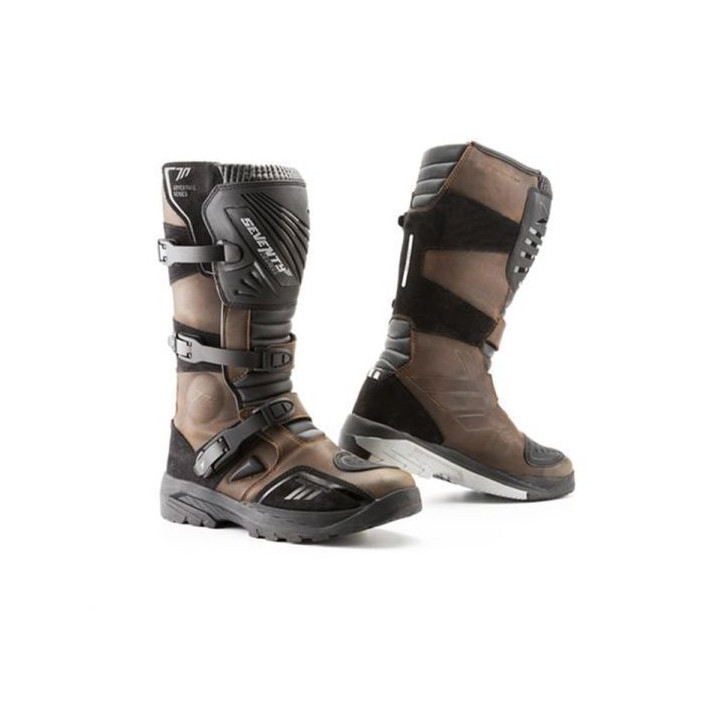 Ghete (cizme) moto Adventure (Touring) Unisex Seventy model SD-BA4 culoare: maro