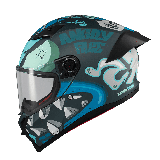 Casca integrala Axxis Fenix Angry Face C7 albastru mat - tip viziera: MT-V-31B - DKS429