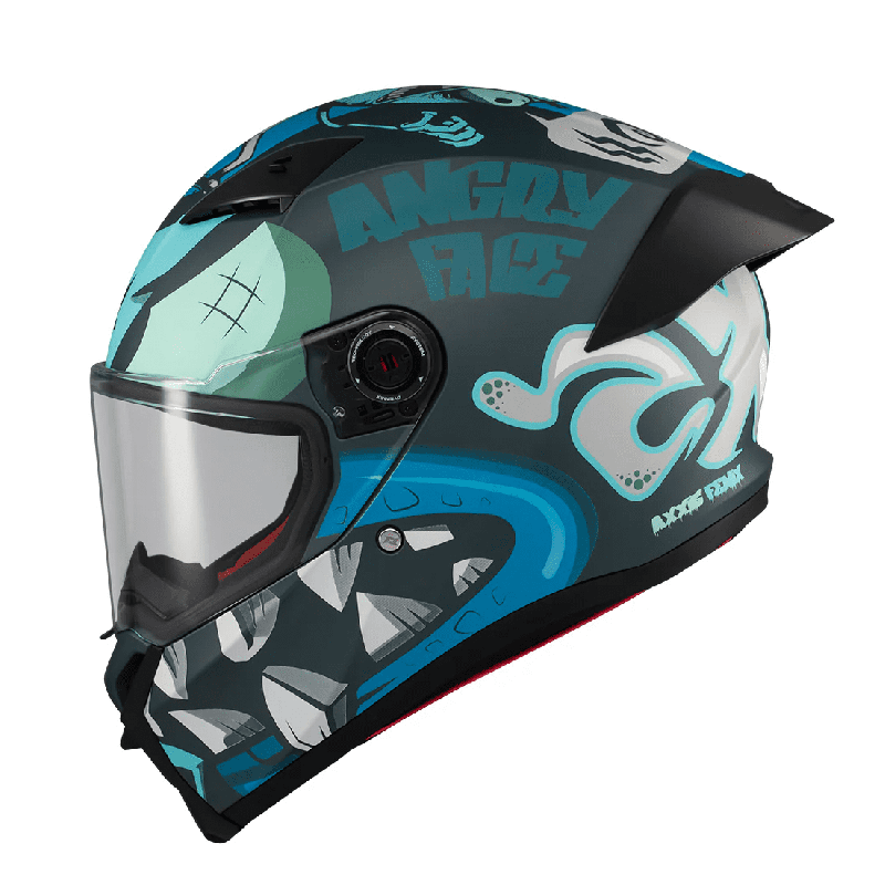 Casca integrala Axxis Fenix Angry Face C7 albastru mat - tip viziera: MT-V-31B - DKS429