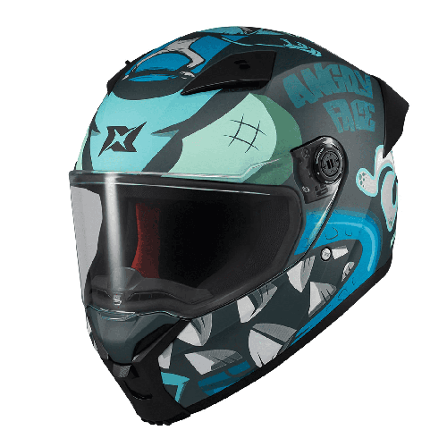 Casca integrala Axxis Fenix Angry Face C7 albastru mat - tip viziera: MT-V-31B - DKS429 2