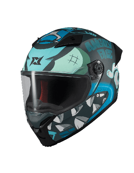 Casca integrala Axxis Fenix Angry Face C7 albastru mat - tip viziera: MT-V-31B - DKS429