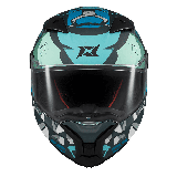 Casca integrala Axxis Fenix Angry Face C7 albastru mat - tip viziera: MT-V-31B - DKS429