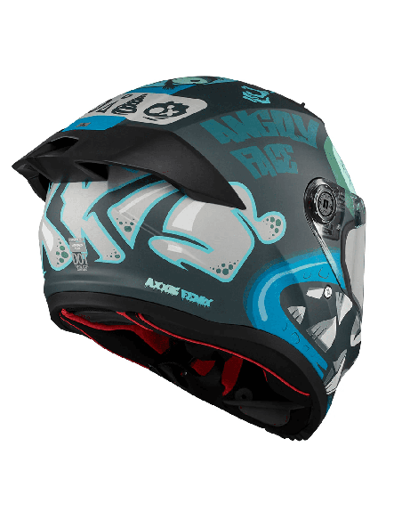 Casca integrala Axxis Fenix Angry Face C7 albastru mat - tip viziera: MT-V-31B - DKS429