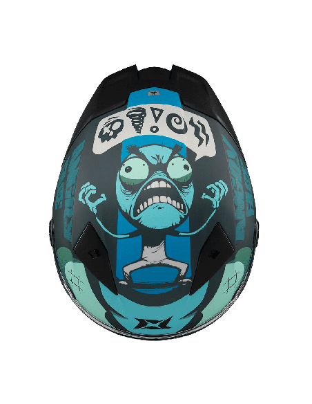 Casca integrala Axxis Fenix Angry Face C7 albastru mat - tip viziera: MT-V-31B - DKS429
