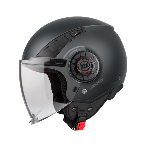 Casca Axxis model Metro S V2 A2 titanium mat (open face) - omologare noua ECE 22.06 - tip viziera: MT-V-26B