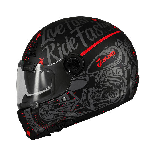 Casca integrala MT Jarama SV Art E5 negru/gri mat - model Retro - Cafe Racer (ochelari soare integrati) - tip viziera: MT-V-32 2