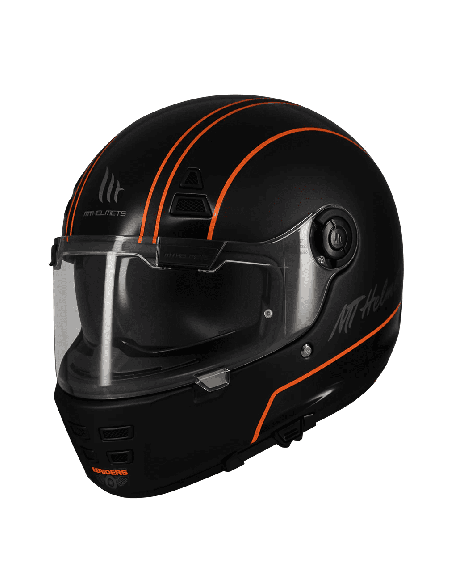 Casca integrala MT Jarama SV Wild B1 negru mat - model Retro - Cafe Racer (ochelari soare integrati) - tip viziera: MT-V-32