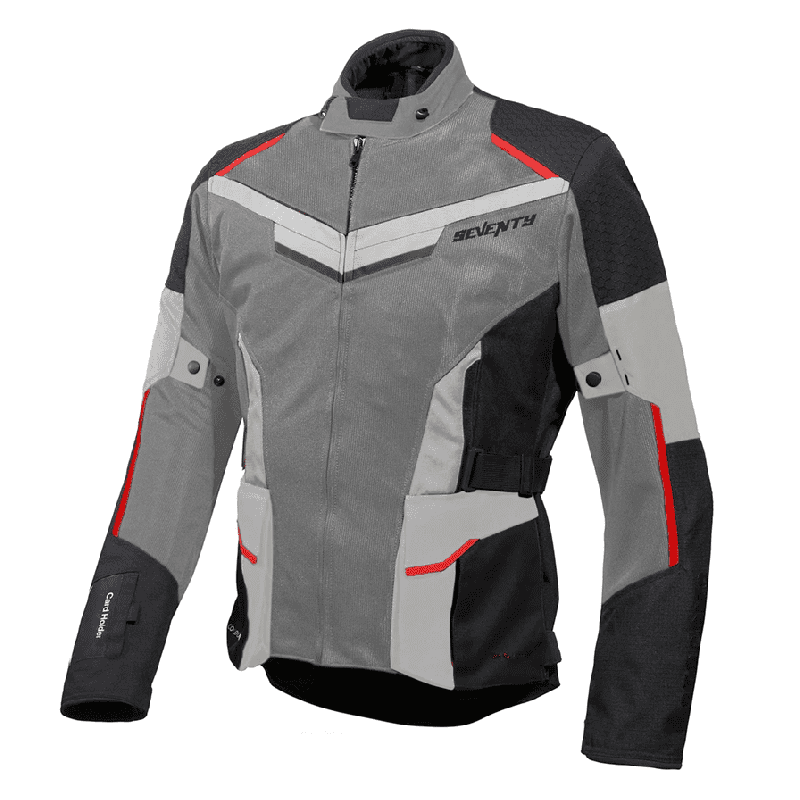 Geaca (jacheta) motociclete barbati Touring Seventy vara model SD-JT70 Atacama culoare: negru/gri/rosu