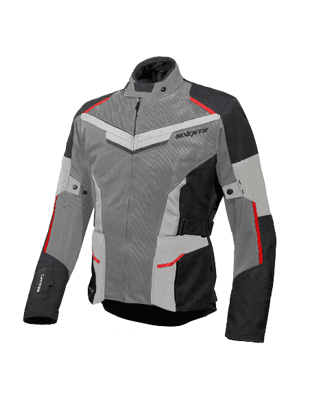 Geaca (jacheta) motociclete barbati Touring Seventy vara model SD-JT70 Atacama culoare: negru/gri/rosu
