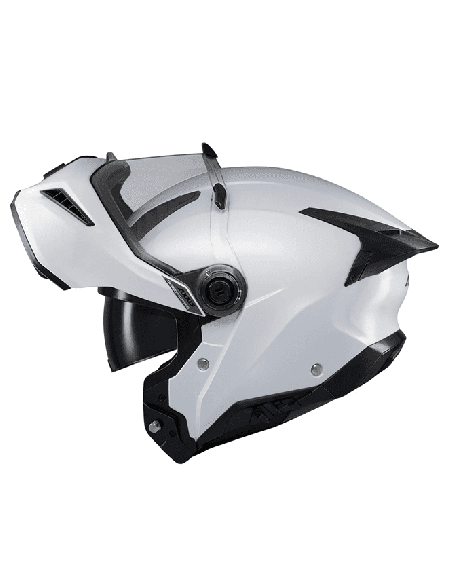 Casca modulabila (flip-up) Axxis GhostFighter SV A0 alb lucios (ochelari soare integrati) Pinlock Ready – tip viziera: MT-V-36