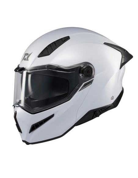 Casca modulabila (flip-up) Axxis GhostFighter SV A0 alb lucios (ochelari soare integrati) Pinlock Ready – tip viziera: MT-V-36