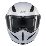 Casca modulabila (flip-up) Axxis GhostFighter SV A0 alb lucios (ochelari soare integrati) Pinlock Ready – tip viziera: MT-V-36