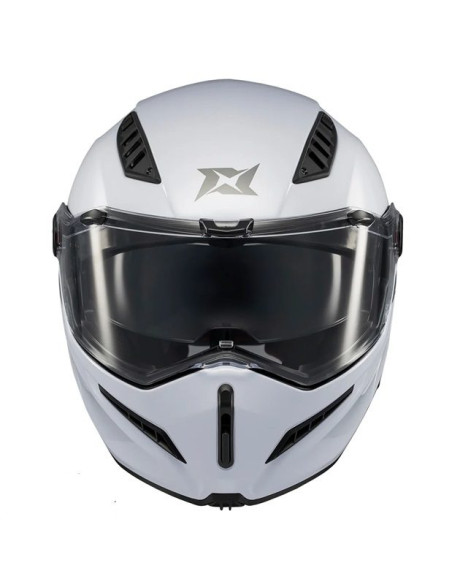 Casca modulabila (flip-up) Axxis GhostFighter SV A0 alb lucios (ochelari soare integrati) Pinlock Ready – tip viziera: MT-V-36