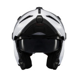 Casca modulabila (flip-up) Axxis GhostFighter SV A0 alb lucios (ochelari soare integrati) Pinlock Ready – tip viziera: MT-V-36