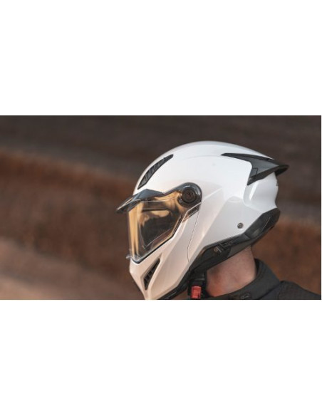 Casca modulabila (flip-up) Axxis GhostFighter SV A0 alb lucios (ochelari soare integrati) Pinlock Ready – tip viziera: MT-V-36