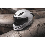 Casca modulabila (flip-up) Axxis GhostFighter SV A0 alb lucios (ochelari soare integrati) Pinlock Ready – tip viziera: MT-V-36