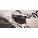 Casca modulabila (flip-up) Axxis GhostFighter SV A0 alb lucios (ochelari soare integrati) Pinlock Ready – tip viziera: MT-V-36