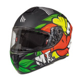 Casca integrala motociclete MT Targo Truck A2 galben fluor mat – tip MT-V-14