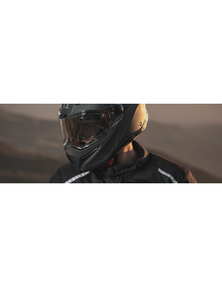 Casca modulabila (flip-up) Axxis GhostFighter SV A1 negru mat (ochelari soare integrati) Pinlock ready – tip viziera: MT-V-36