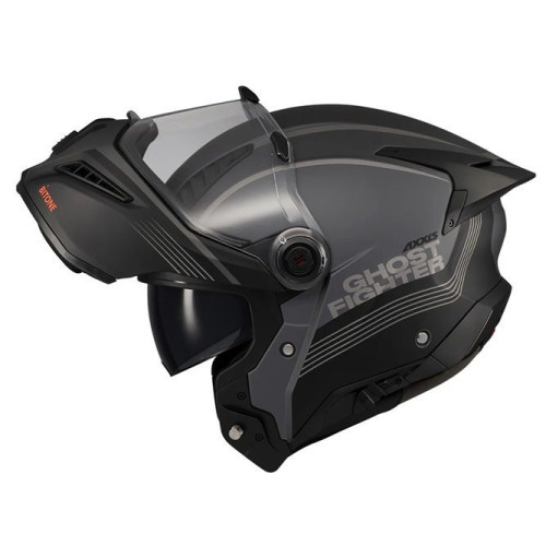 Casca modulabila (flip-up) Axxis GhostFighter SV Bitone C12 gri mat (ochelari soare integrati) Pinlock Ready – tip viziera: MT-V