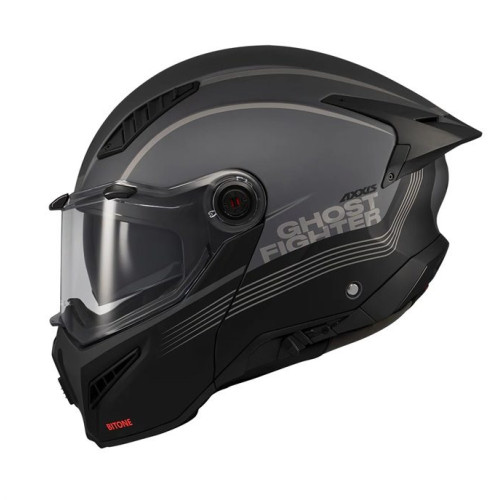 Casca modulabila (flip-up) Axxis GhostFighter SV Bitone C12 gri mat (ochelari soare integrati) Pinlock Ready – tip viziera: MT-V 2