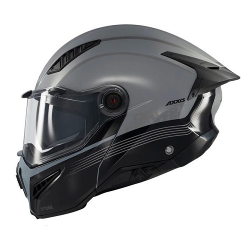 Casca modulabila (flip-up) Axxis GhostFighter SV Bitone C2 negru/gri lucios (ochelari soare integrati) Pinlock Ready – tip vizie 2