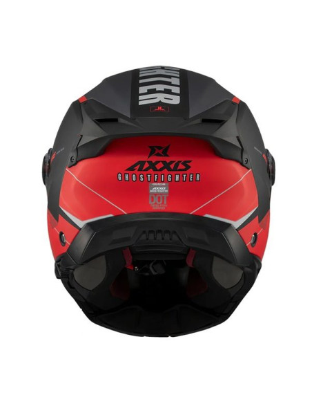 Casca modulabila (flip-up) Axxis GhostFighter SV Maniac B5 negru/rosu mat (ochelari soare integrati) Pinlock Ready – tip viziera