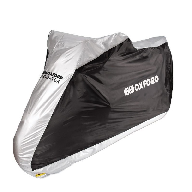 Husa scutere-motociclete exterior Oxford Aquatex (gri-negru) - marime: M - waterproof