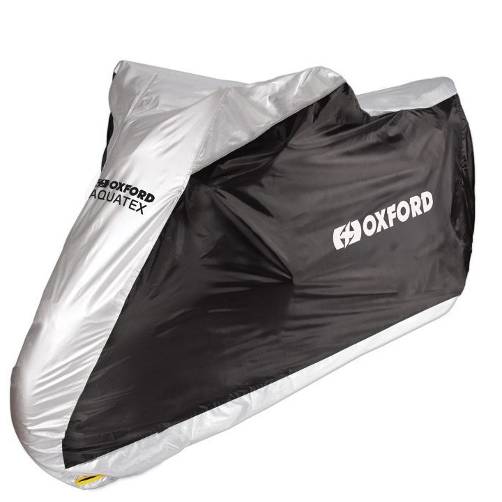 Husa scutere-motociclete exterior Oxford Aquatex (gri-negru) - marime: M - waterproof
