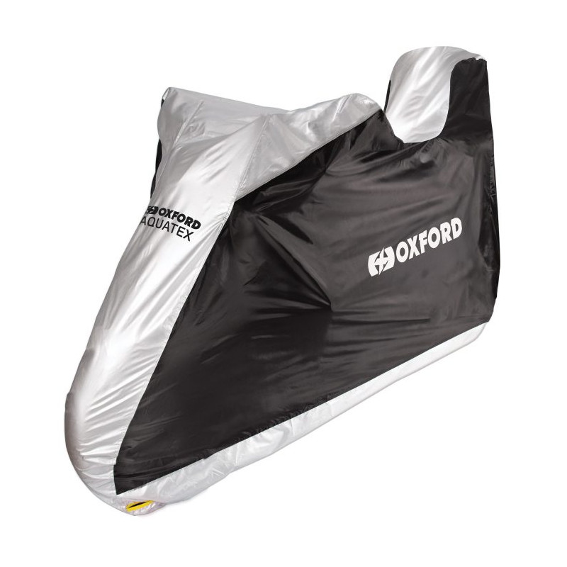 Husa scutere-motociclete exterior Oxford Aquatex gri-negru marime XL waterproof pentru modele echipate parbriz cutie