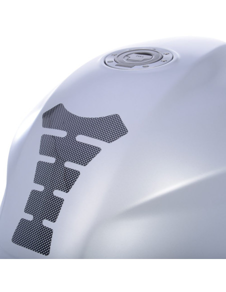 Protectie rezervor (tank pad) tip carbon "Spine" Oxford - culoare: negru/alb