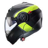 Casca modulabila (flip-up) Caberg model Duke Evo SV Indy L1 gun metal (titanium)/galben fluor/negru mat Pinlock ready - lentila 