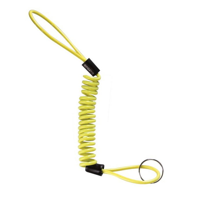 Cablu atentionare lacat antifurt disc frana Oxford OX795 lungime 1.2 m (cand este intins) - culoare: galben