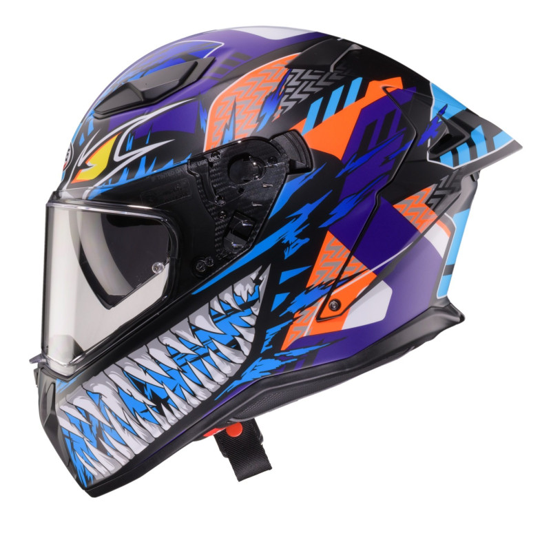 Casca integrala Caberg model Drift Evo II SV Nobo R5 negru/rosu/albastru/mov mat Pinlock ready - lentila Pinlock inclusa
