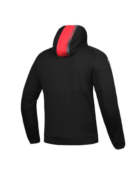 Geaca (hanorac tip hoodie) motociclete barbati Urban Ixon vara model Touchdown culoare: negru/rosu