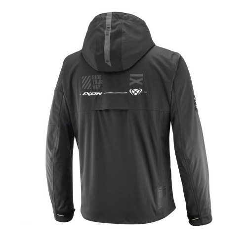 Geaca (jacheta) motociclete barbati Touring/Adventure/Urban Ixon Mid-Season model M-Quarter MS culoare: antracit/negru (geaca la 2