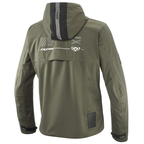 Geaca (jacheta) motociclete barbati Touring/Adventure/Urban Ixon Mid-Season model M-Quarter MS culoare: khaki/negru (geaca lamin 2