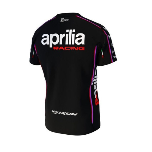 Tricou barbati Ixon model TS1 Aprilia 25 MS culoare: negru/rosu neon 2