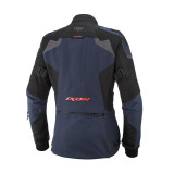 Geaca (jacheta) motociclete femei Touring/Adventure Ixon All season/vara model Odin LS culoare: navy (albastru)/negru/rosu